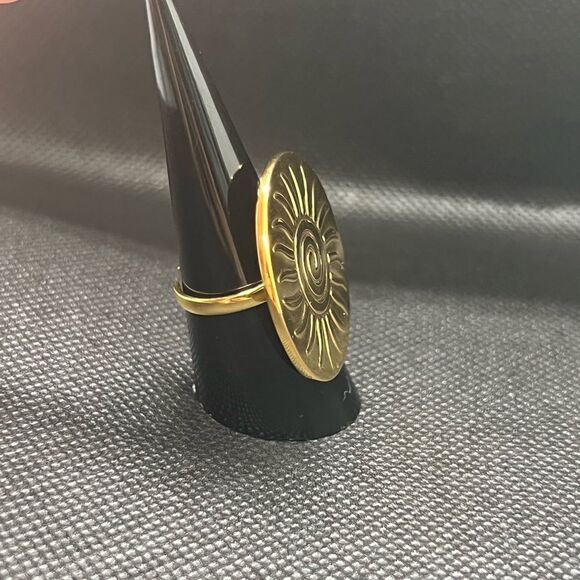 Anthropologie 18k gold plated adjustable Sun Ring-Bold and Beautiful - Picture 6 of 8